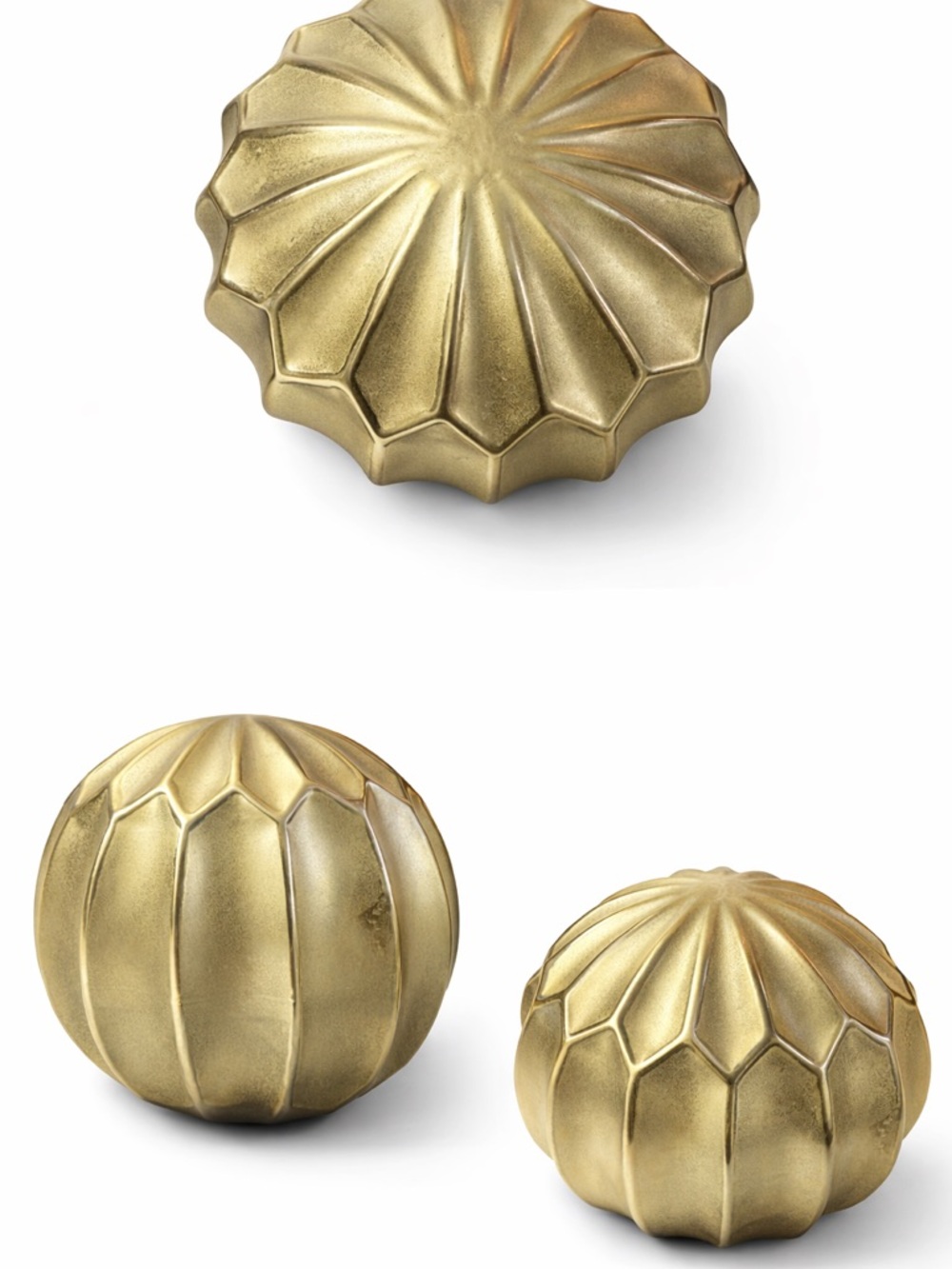 A Decorative Brass/gold-Look Spheres